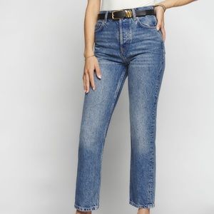 REFORMATION: Cynthia High Rise Straight Cropped Jeans. Currently online for $168